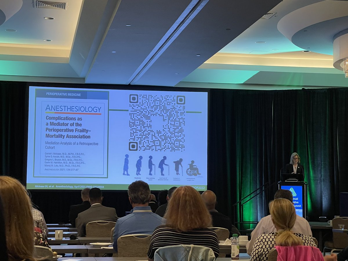 caitlinjonesmd's tweet photo. Another exciting update in #perioperativemedicine at #Periop2022 from @afedwardMD! Frailty-mortality association. We need better pathways to treat these #frail patients. (Excited to share about our work in frailty this afternoon….) https://t.co/BwIOPVT8D4