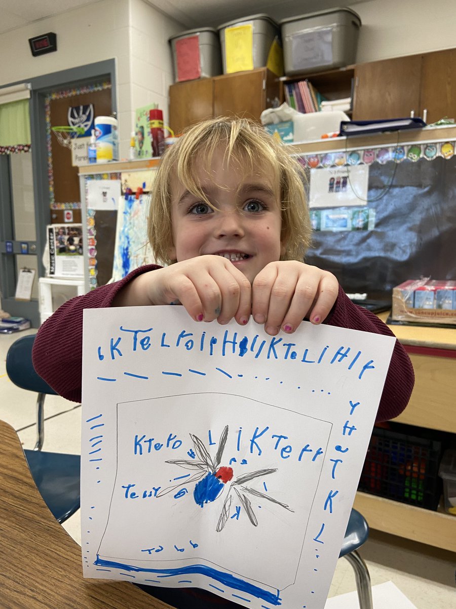 He wrote a story about a spider! #beroyal <a href="/SummitViewAcad/">SVA Principal</a> @DrBrysonSVA