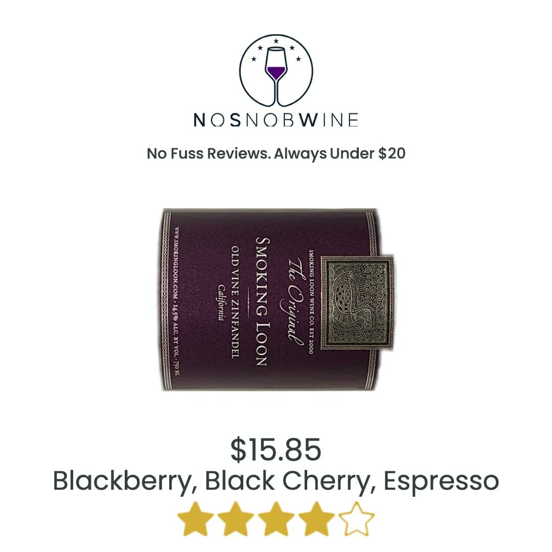 thenosnob's tweet photo. Chuck was taken aback by the 'campfire' qualities of this wine and was surprised at how well it works! 🏕️🔥

Smoking Loon Old Vine Zinfandel $15.85 4/5 ⭐️ 

See Ep 9 Find Your Reds Part 1 – Cabernet Sauvignon, Malbec, Zinfandel of The Wine Podcast for Everyone. (link in bio) https://t.co/ogH4o18ypG