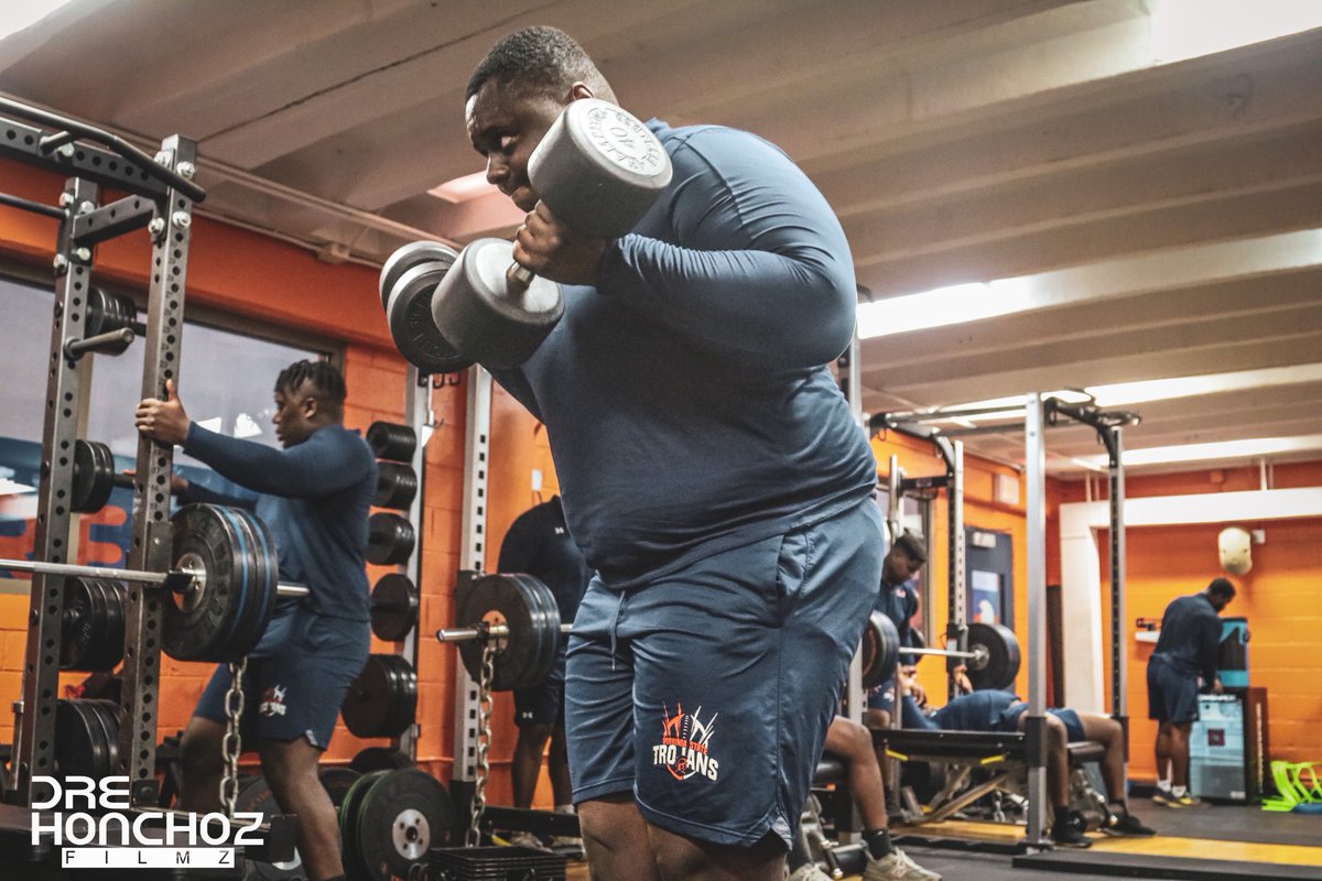 The Virginia State Trojans working hard during day 2 of Matt Drills. #DASHH #HAILSTATE
