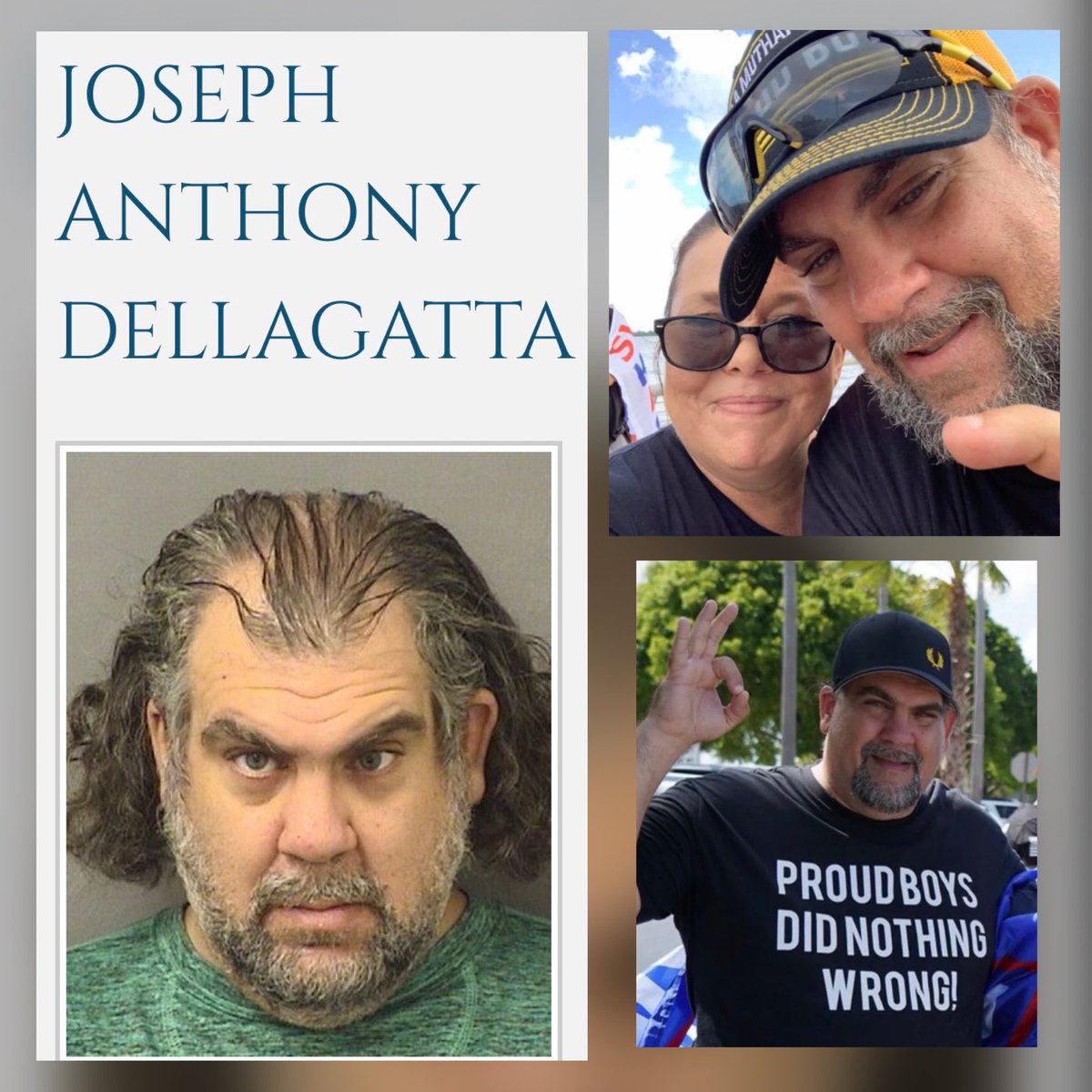 MIAagainstFash's tweet photo. Happy Friday! Letβs enjoy a new nasty Proud Boy reveal. ππ½
Meet 45 year old creepy Broward Proud Boy Joseph Anthony Dellagatta, aka Joey Dells, aka βyellow lacesβ of Boca Raton, FL.
Joey is also a wife beater. More below. π§΅ #DoxxYourBoys #PYOB #ProudBoys #YellowLaces https://t.co/koFYy5PkFZ