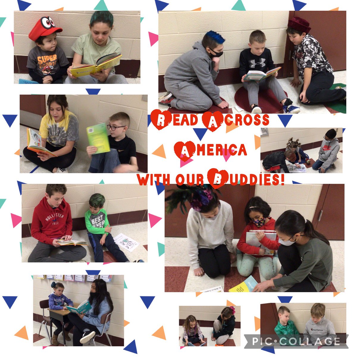 LynnCashell's tweet photo. We met with our first grade buddies to read Dr. Seuss stories to them and have them read their favorite books to us! #ReadAcrossAmerica #Room221 #gvlearns #gvfeeling https://t.co/xvq88xZee0