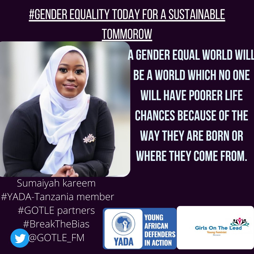 GOTLE_FM's tweet photo. The goal is a gender equal world 💪
#InternationalWomensDay 
#BreakTheBias 
#WomensHistoryMonth 
@AhrnFoundation @ladiesjoint @FPP_Tanzania @AllForClimateAc @sumayyahkarym @Thisis_Sue @ChancelleBela @abyromercy https://t.co/ohbaigFhZP