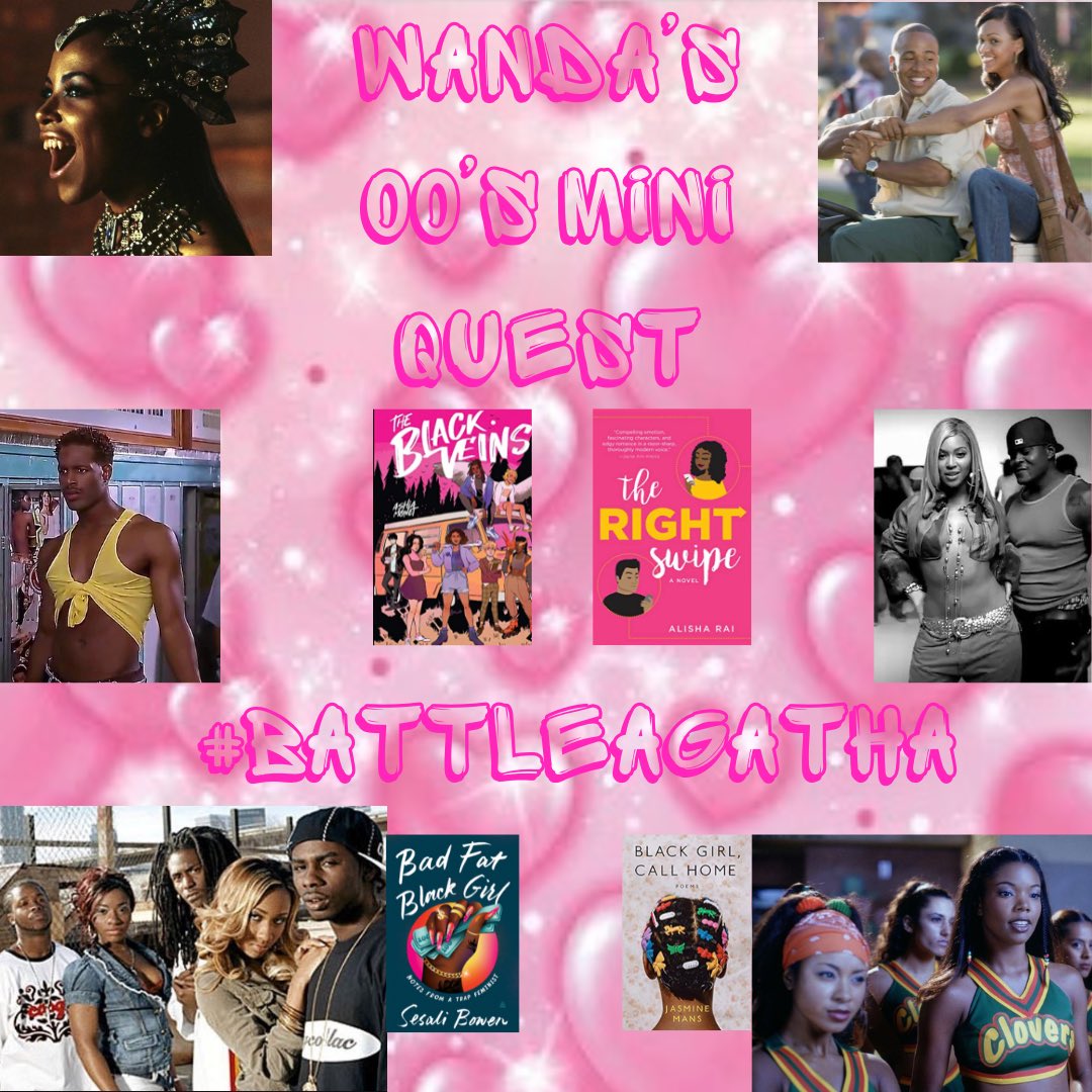Wanda’s 00’s Mini Quest
#BattleAgatha <a href="/AvengersReading/">Avengers Iniative Reading Challenge</a> 

00’s vibes and my comfort reads!

And yes I put Bad Fat Black Girl next to Crime Mob for a reason👏🏽