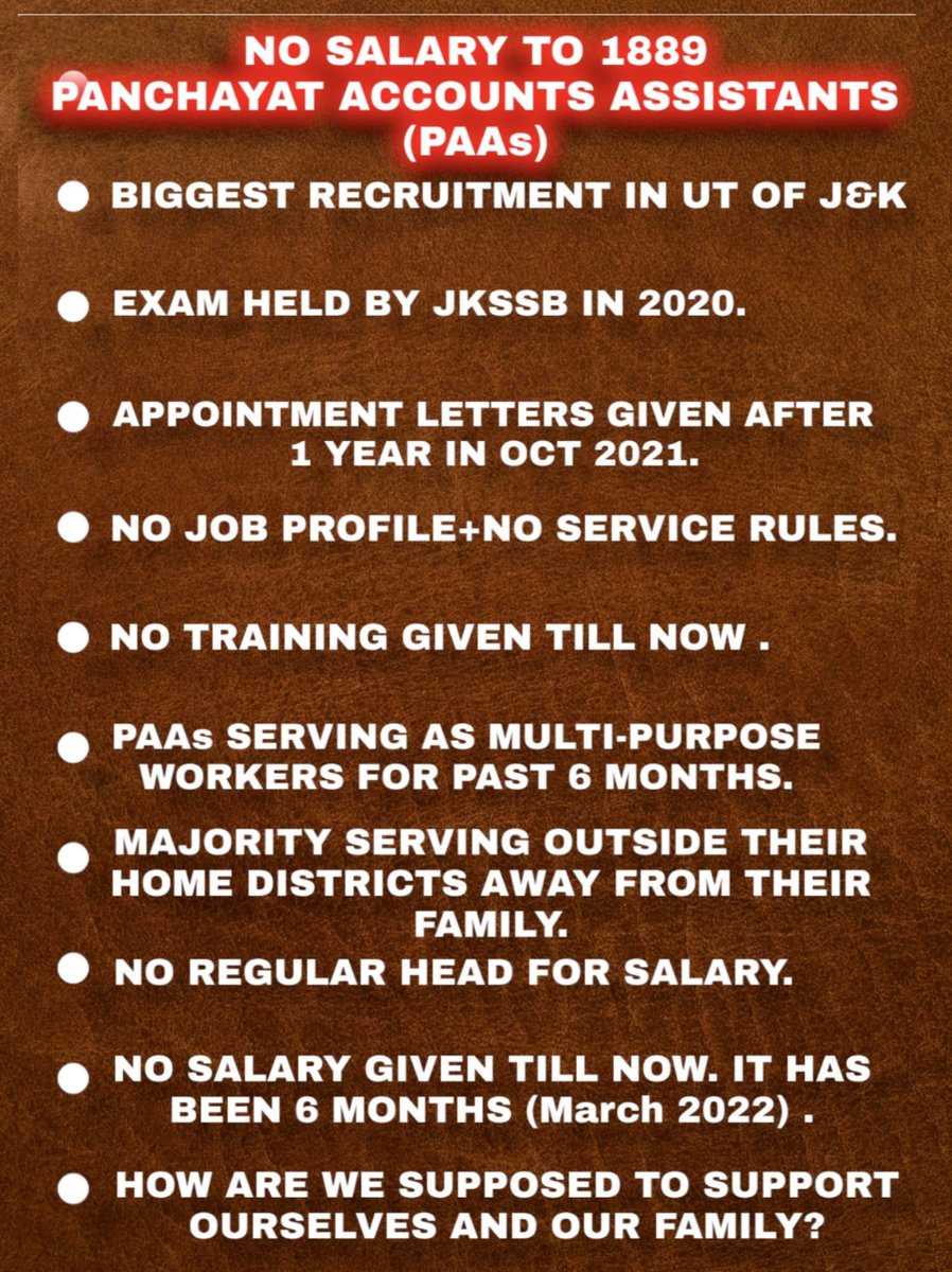 Ranjeet29328641's tweet photo. #salaryThroughRegularHead 
#salary4PAAs
#Boycott_Admnexpenses
#JobProfile4PAAs https://t.co/vPPqlzQidE