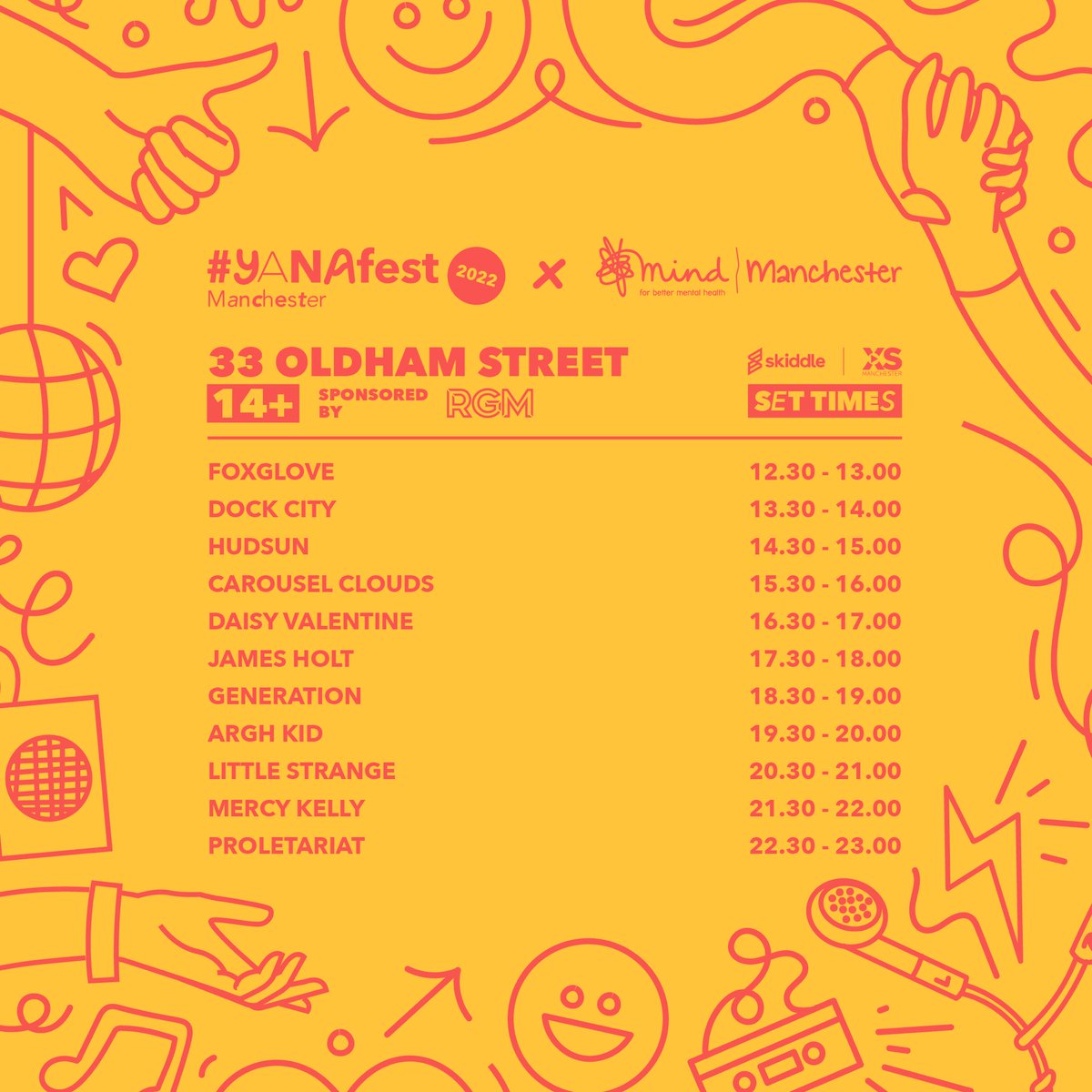 YANAfest's tweet photo. ONE MORE SLEEP!

A few tweaks to the lineup for you.

The fantastic @ProletariatUK will be headlining @33_oldhamstreet and also joining that stage is the one and only Argh Kid!

@killer_pascal is taking the full band to @AatmaVenue at 1pm. https://t.co/hr2fzVmSGM