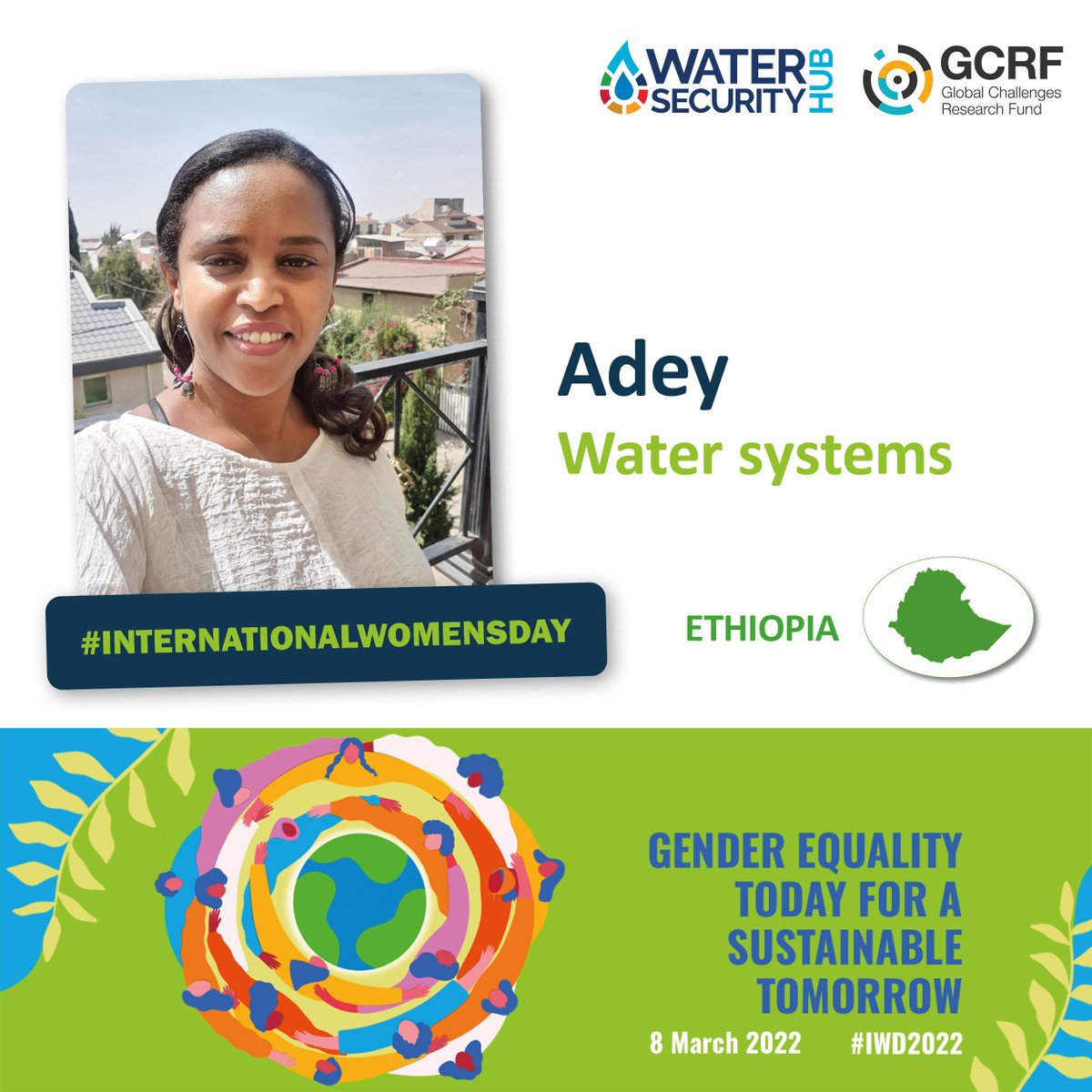 GCRFWaterHub's tweet photo. "Only by improving #genderequality and the rights of women and girls today, can we help make the world a better place with a more inclusive, equitable, just, and sustainable future." ~ Adey, water systems at Hub partners @WLRCETH 💧
#InternationalWomensDay #gcrfwomen @GCRF https://t.co/yWgW9XNNqy