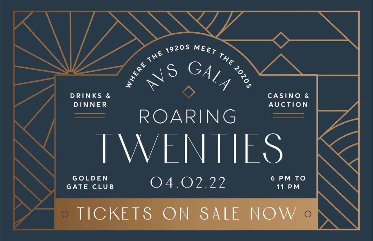 The AVS Gala is bringing us back together again! Join us on Saturday, April 2, at the Golden Gate Club in the Presidio. Tickets are on sale at buff.ly/3IJ2FZf. Instagram: @avsgala