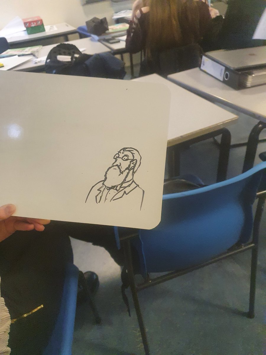 Maria1986Anna's tweet photo. After a great lesson on Wundt and Introspection we finished off with some whiteboard hinge question work followed by some incredible sketches on Wilhiem himself 😀 #alevelpsychology #ispsychologyascience https://t.co/q8dN7PQKzk