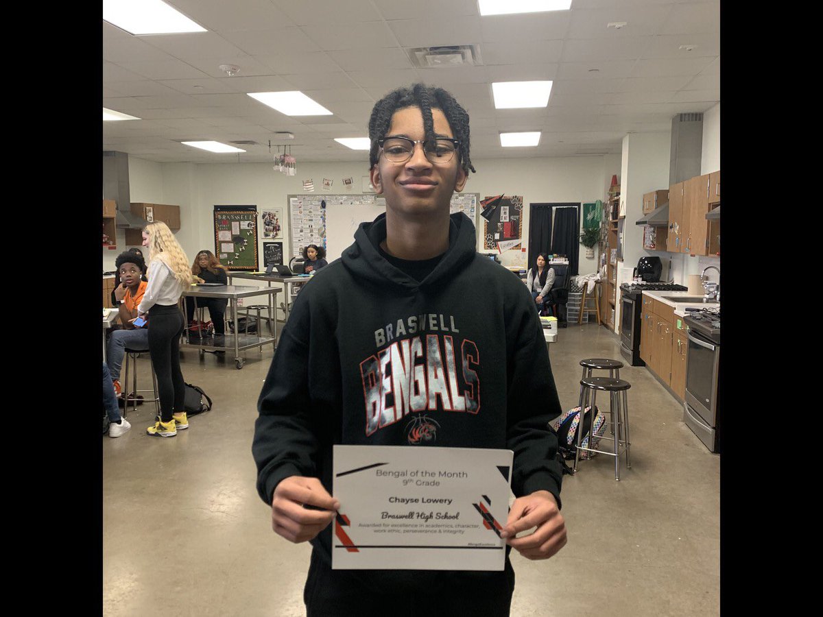 Congrats to Chayse for being named freshman student of the month!