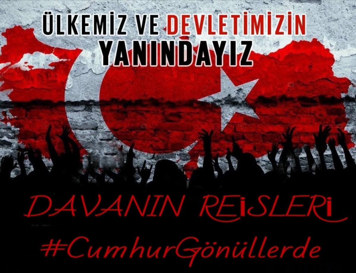 Bozkurtlar dirilsin bir olsun hele,
Düşmanın içine düşer velvele.
Türk'ün gücünü yedi düvele,
Duyurmayı bizlere nasip et Ya Rabbim
DAVANIN REİSLERİ
#CumhurGönüllerde