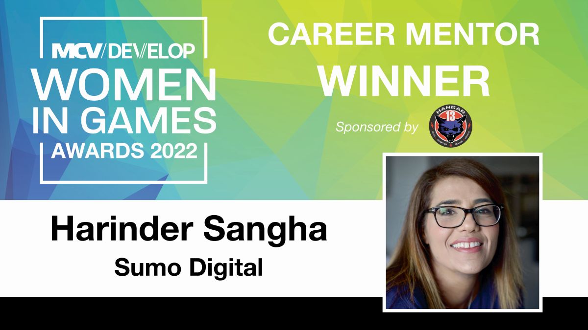 MCV_DEVELOP's tweet photo. Harinder Sangha of @SumoLeamington is the very deserving recipient of the #WomenInGames CAREER MENTOR award for 2022. This award was sponsored by @Hangar13Games https://t.co/twgUy9ToaY