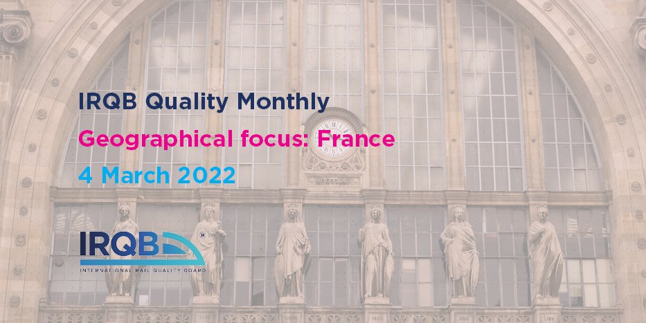 TheIRQB's tweet photo. 👏Thank you for joining the IRQB Quality Monthly: France 🇫🇷 this afternoon.
It was great to hear many strong & positive messages in support of #IRISCertification🚆 Many thanks to our great speakers from @Alstom, @KnorrBremseAG, @Nexans_, FIF & @UNIFE
🔴https://t.co/b5BBytL0zn https://t.co/AL8n4hhYsQ