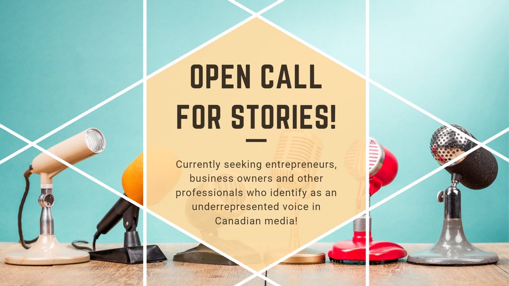 grafsource's tweet image. We're currently doing an Open Call for entrepreneurs, business owners or other professionals in Canada who identify with an underrepresented voice in the media to Submit A Story idea to our platform.

⁠#canadianentrepreneurs #representationmatters
⁠
grafsource.com/submit-a-story