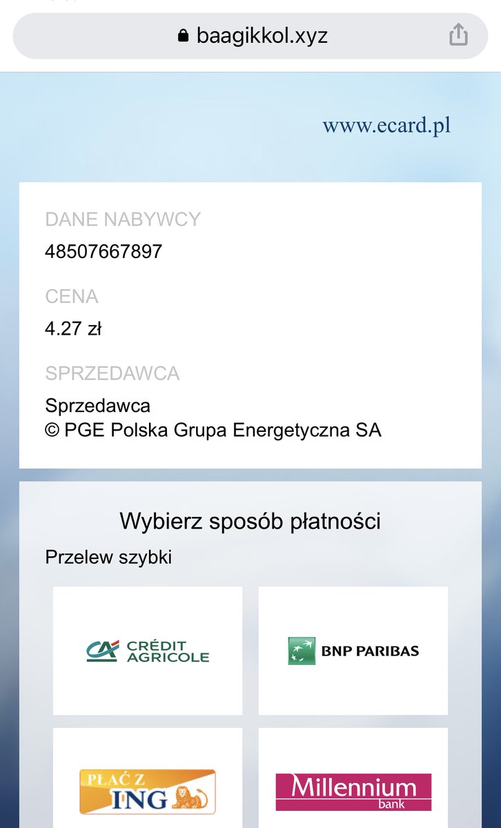 niebezpiecznik's tweet photo. ⚠️ Ruszyła SPORA wysyłka SMS-ów, w których przestępcy podszywają się pod PGE i informują o niewielkiej zaległości w rachunku za prąd. 

OPIS ATAKU:
https://t.co/MYUV0bkNO0

Kliknięcie na link i podanie danych == utrata oszczędności w banku.

Ostrzeżcie znajomych! Pls RT! https://t.co/AkrDOFZ2t8