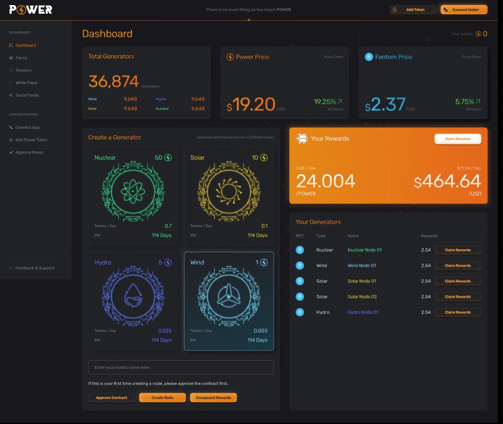 NimbusNodesNFT's tweet photo. The new @Powernodes_ UI design looks stunning! Power nodes for the long run! https://t.co/TSm9igbbyk