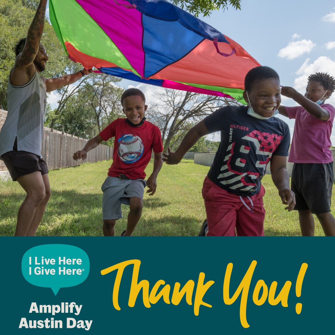 We extend our sincere thanks to everyone who supported Friends Austin during the campaign. We are especially grateful to our corporate match sponsor @heyinkco, our Power Hour matching donors Peg &amp; Rich Roedel, and our Community Champions Board. #AmplifyAustinDay #AmplifyATX