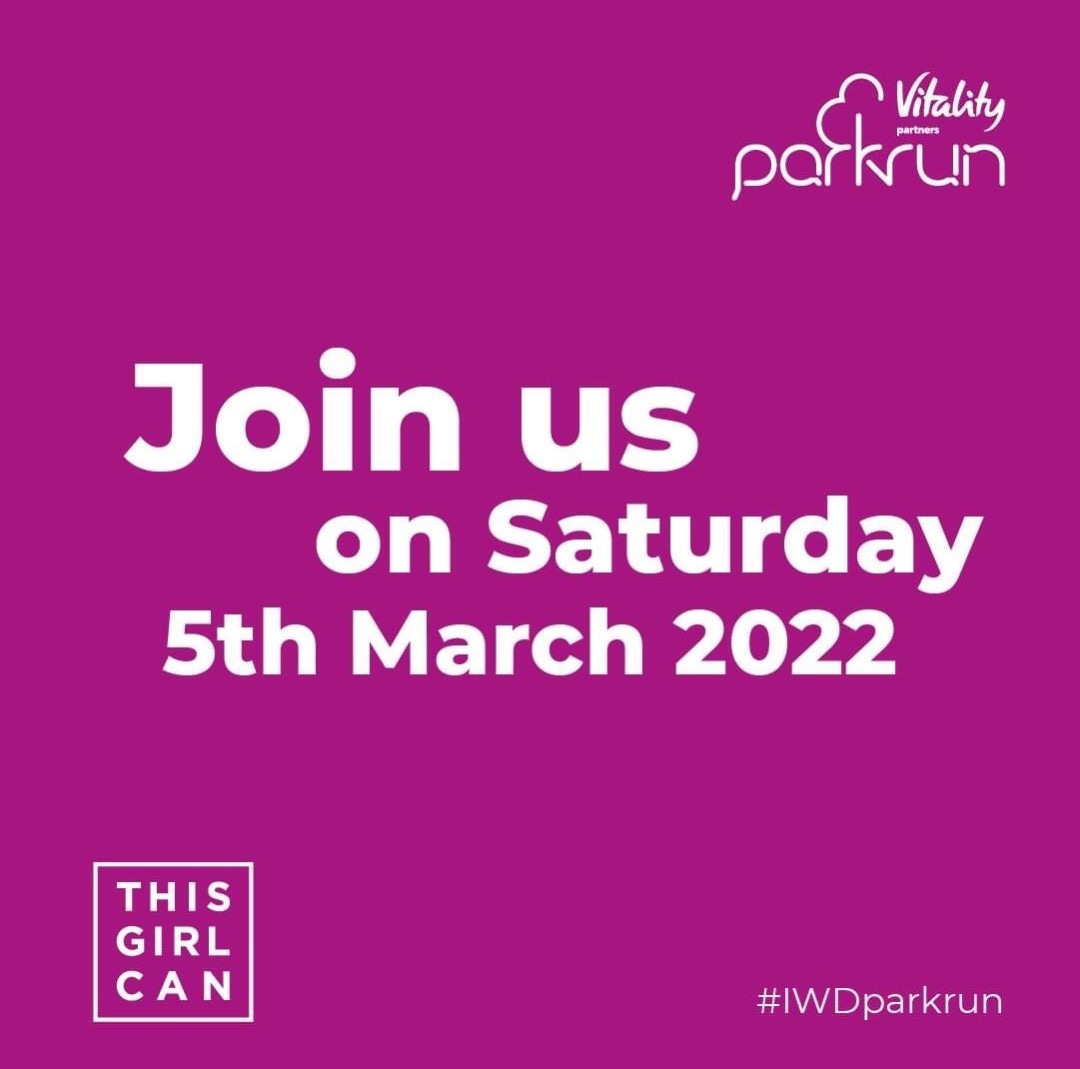 Tomorrow, parkrun is celebrating International Women’s Day by encouraging even more females to take part. We would love to welcome as many women and girls as possible, we’ll give you a warm Warwick Racecourse welcome!
Hope to see you there 💃