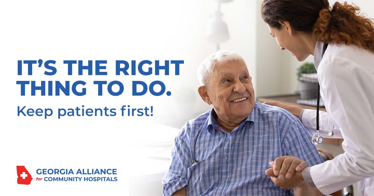 #Georgia’s community hospitals will always put our patients’ needs first. Join us in supporting laws to keep it this way! bit.ly/3pxQeHS