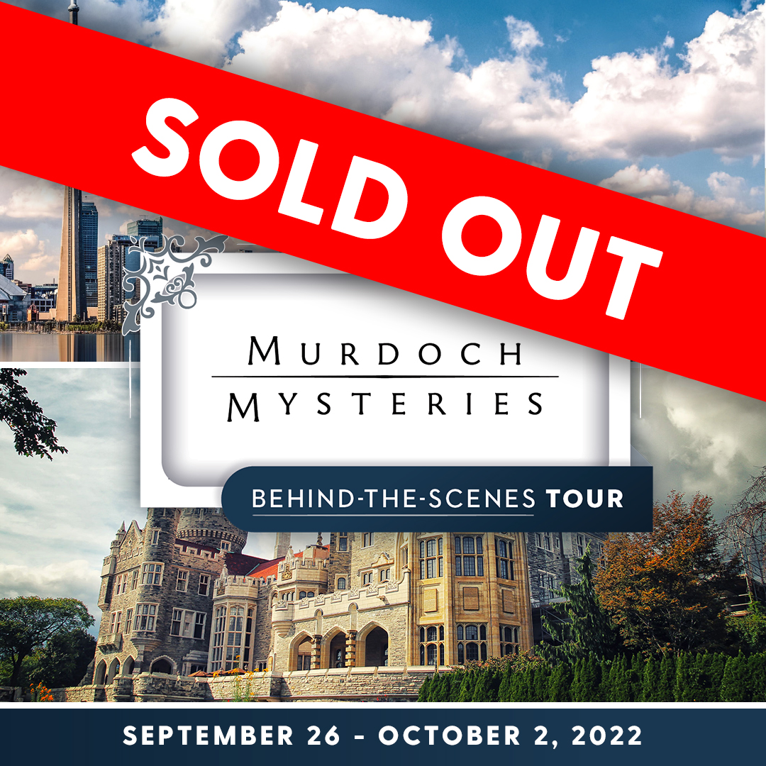 CBCMurdoch's tweet photo. WOW! 😱 Our #MurdochMysteries Behind-The-Scenes Tour has already SOLD OUT! Thank you all for your support! We can't wait for the tour this fall. For everyone who didn't get a ticket, remember that #TeamMurdoch is always working on something new for you! 👀 https://t.co/TdjtZ2OsKS