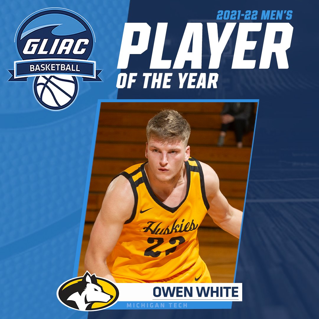 GLIACsports's tweet photo. 𝟮𝟬𝟮𝟭-𝟮𝟮 𝗚𝗟𝗜𝗔𝗖 𝗠𝗲𝗻'𝘀 𝗕𝗮𝘀𝗸𝗲𝘁𝗯𝗮𝗹𝗹 𝗣𝗹𝗮𝘆𝗲𝗿 𝗼𝗳 𝘁𝗵𝗲 𝗬𝗲𝗮𝗿

Owen White // Michigan Tech

#GLIACMBB🏀 #WhereChampionsCompete https://t.co/hsAw5MB6xv