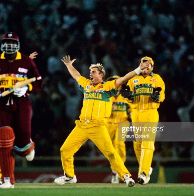 Bajad_S's tweet photo. And this look and the man from the 1996 WC motivated and made me mad about the game #RIPShaneWarne #ShaneWarneRIP https://t.co/w3BqGHkSUT