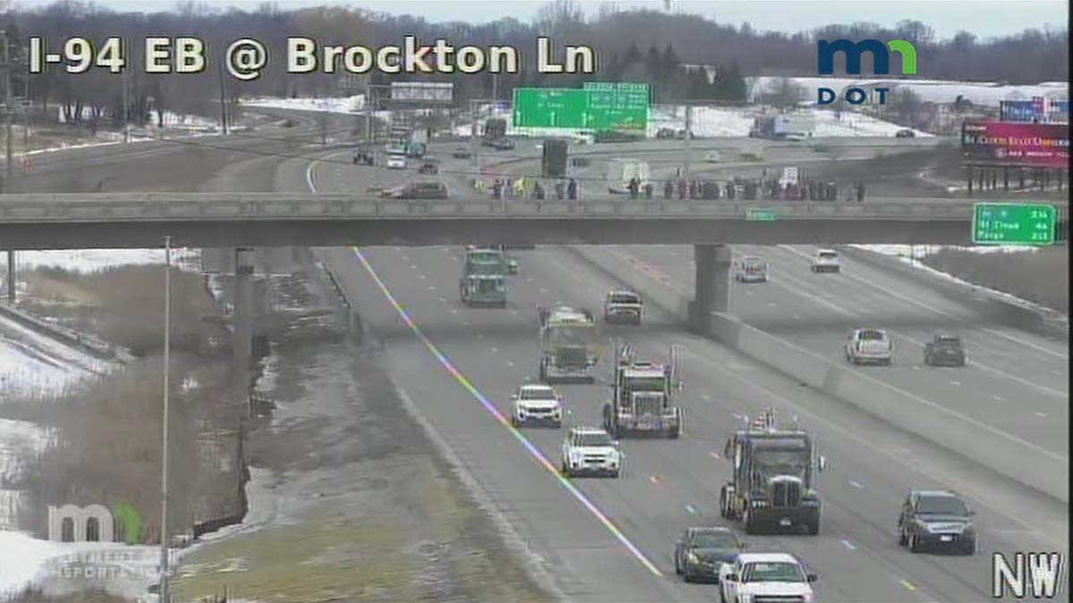 "Rolling for Freedom" truckers are passing through Minnesota on Interstate 94 Friday morning. fox9.com/news/rolling-f…