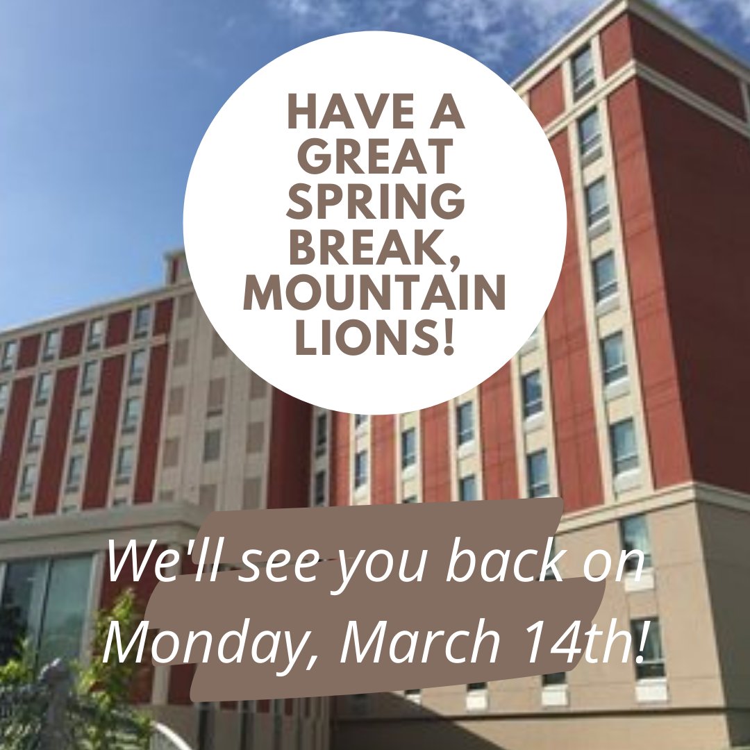 Concord's Student Government wishes all students a restful and enjoyable spring break, and we'll see you back soon!
