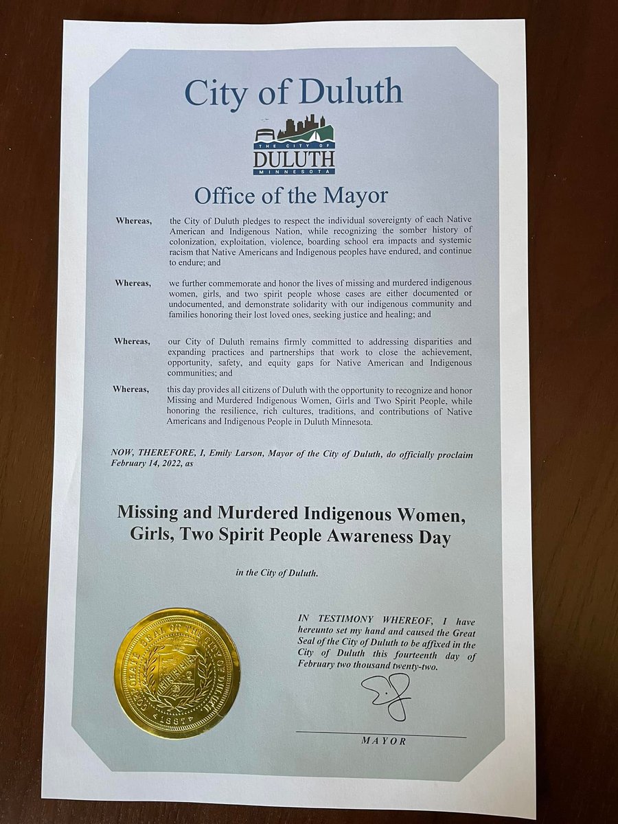 7th Annual MMIWg2S Memorial Duluth -Twin Ports fb.me/e/1XW9tuwpN
*Twin Ports City Proclamations
*Gaagige-Mikwendaagoziwag "Song Composed &amp; Gifted by Troy Howes &amp; Niizh Makawa Drum
*Solidarity Unity Fire MKE fb.me/e/2aHtoKR8p 
*Duluth Lights Enger Tower Red for MMIWg2S