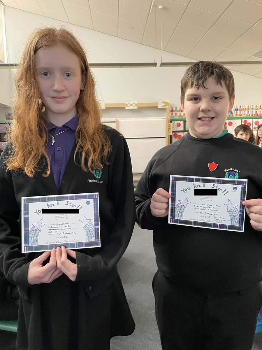 Congratulations to these two who were P7B Star of the Week winners ⭐️