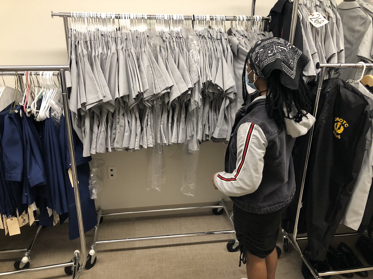Some of our cadets took time this week to pick out their new uniforms. #Harambee4Roosevelt