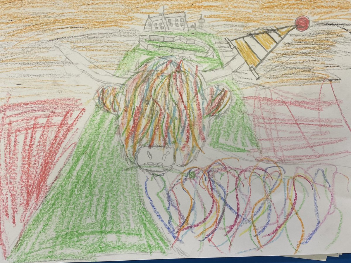 MissRGordon's tweet photo. Inspired by @stevenbrownART, for our Famous Scots topic this week P5 designed their own ‘McCoo’s’. We used crayon and pencils and had lots of fun making these! We are very proud of the outcome🖼🌟@TEAMUphallPS https://t.co/O8wTQu4org