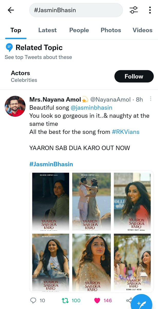 Hey #Jasminians...thank you💝💝
Just saw #JasminBhasin trending
And my tweet is on Top❤️
Thank you my Fam  #RKVians too
#RahulVaidya
#YaaronSabDuaKaro