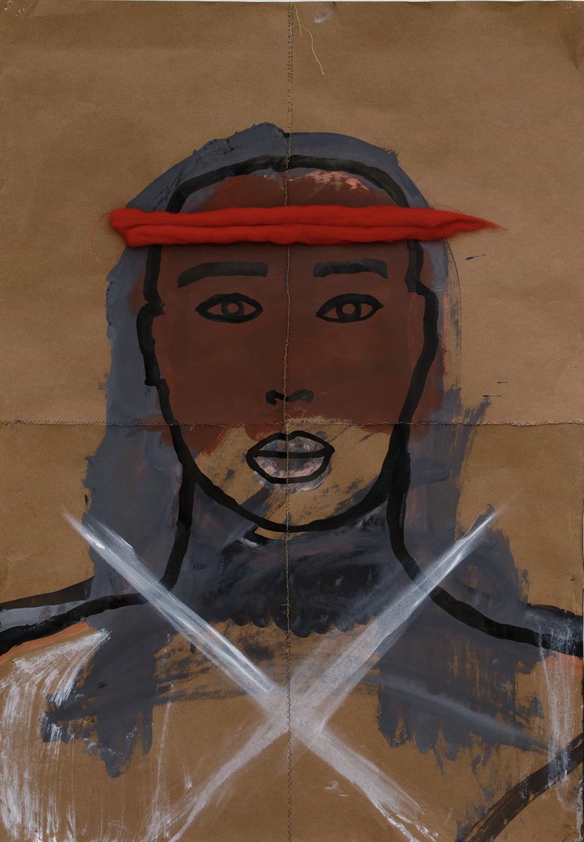 AnnedeVillepoix's tweet photo. "Guerrier numéro 1"
2021
Ink on paper, wool and seams
39.17 x 27.36 inches

In the personal #exhibition of @atsoupe "Bleus sur Noire" 

→ Until March 26, 2022

→ 18 rue du Moulin Joly, #Paris

#atsoupé #galerieannedevillepoix #artwork #artcollector #contemporaryart #artgallery https://t.co/8VcQRGA7cN