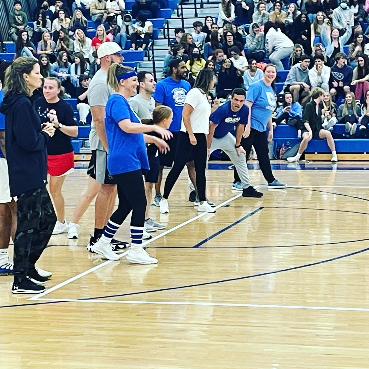 autobryan's tweet photo. Nothing like a little Spring Break Staff/Student Dodgeball Game. The 16 year old talked a lot of smack about her cannon. I even wore a target and she never hit me #teamobryan #decoy #hitme https://t.co/sO8ZOiNxT0