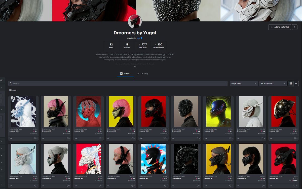 DREAMERS S2 IS NOW FUCKING LIVE

opensea.io/collection/dre…