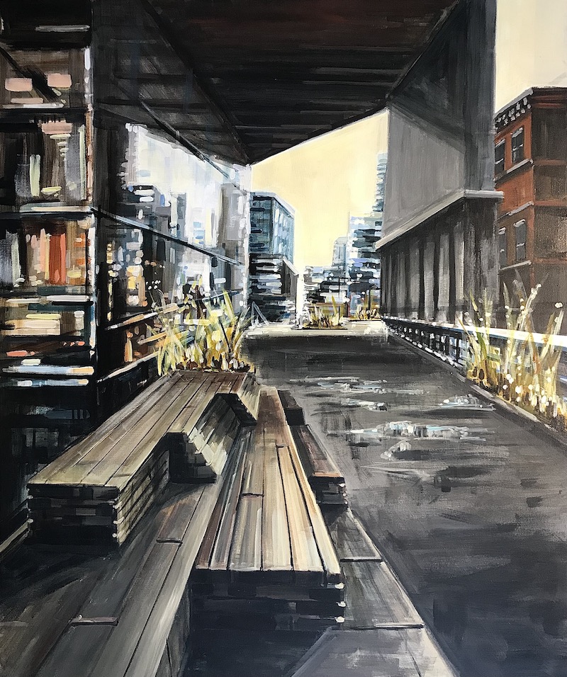 WallSpaceOttawa's tweet photo. Reminder! Eryn O'Neill - Travelling Vicariously: The High Line opens tomorrow. Join us from 3 - 5 pm to see the exhibition and meet the artist.- https://t.co/1shX0IN2g6 https://t.co/diFGk66Iia