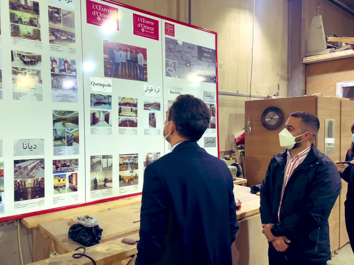 ninwaya's tweet photo. @FranceBagdad ‘s visit to @OeuvredOrient ‘s project in Karamless. 
Thank you for your support 🙏🏻🇫🇷 https://t.co/lRuEKfR8AV