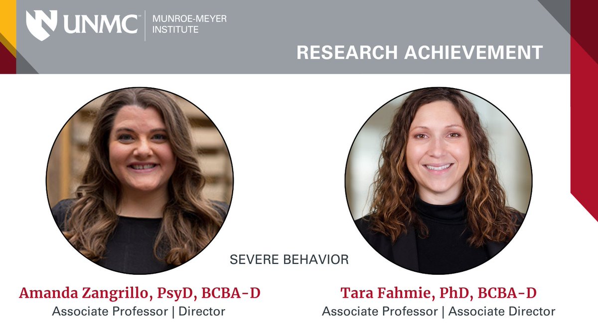 unmc_mmi's tweet photo. #mmiSevereBehavior Director, Amanda Zangrillo, PsyD, BCBA-D and Associate Director Tara Fahmie, PhD, BCBA-D received an Autism Speaks Research Planning Grant. https://t.co/563OngCGmn
#unmcMMI #mmiResearch #ResearchAchievement #autism #AutismSpectrumDisorders #ASD #neurodiversity https://t.co/Z8AbElPstY