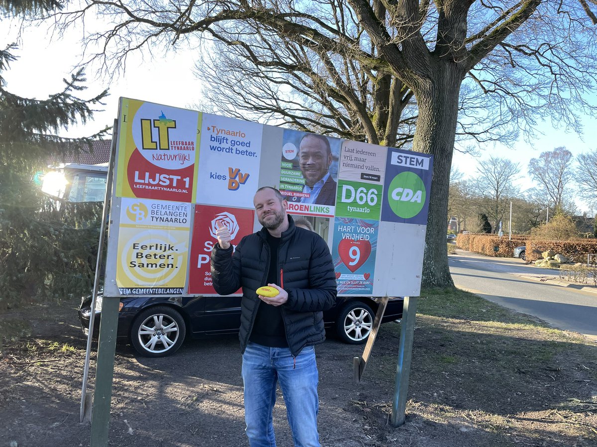 Ook lijsttrekker <a href="/JurrytVellinga/">Jurryt Vellinga</a> plaatst natuurlijk onze #blijekeien Vandaag in #midlaren 💪