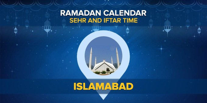 Islamabad Ramadan Calendar 2022 Sehri-o-Iftar Timings