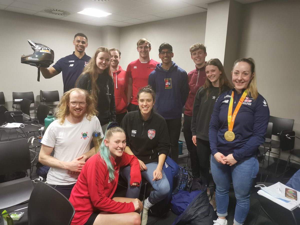 Fantastic day at MHIP with @LU_SportsExSci final year sport scientists. Learning how to put theory into practice with Paralympian gold medalist Helen Scott and former BMX world champion Quillan Isodore.