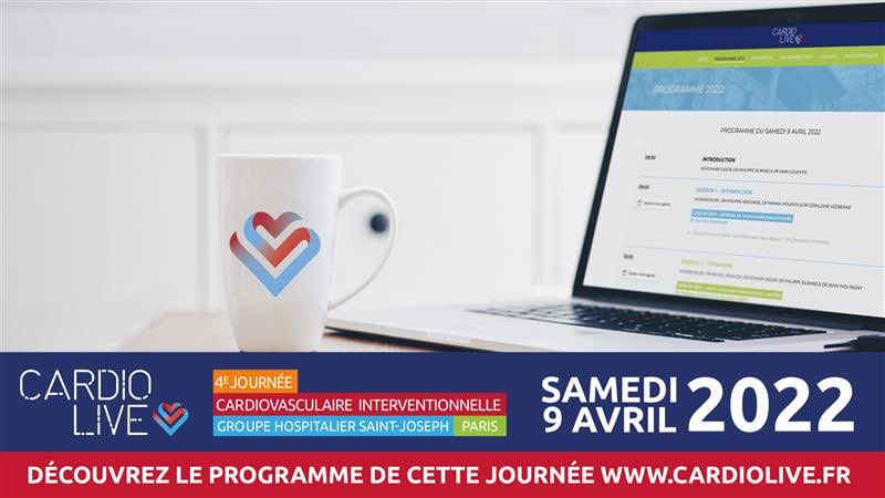 Cardiolive at Groupe hospitalier paris saint joseph, April 9th, about cardiovascular disease.