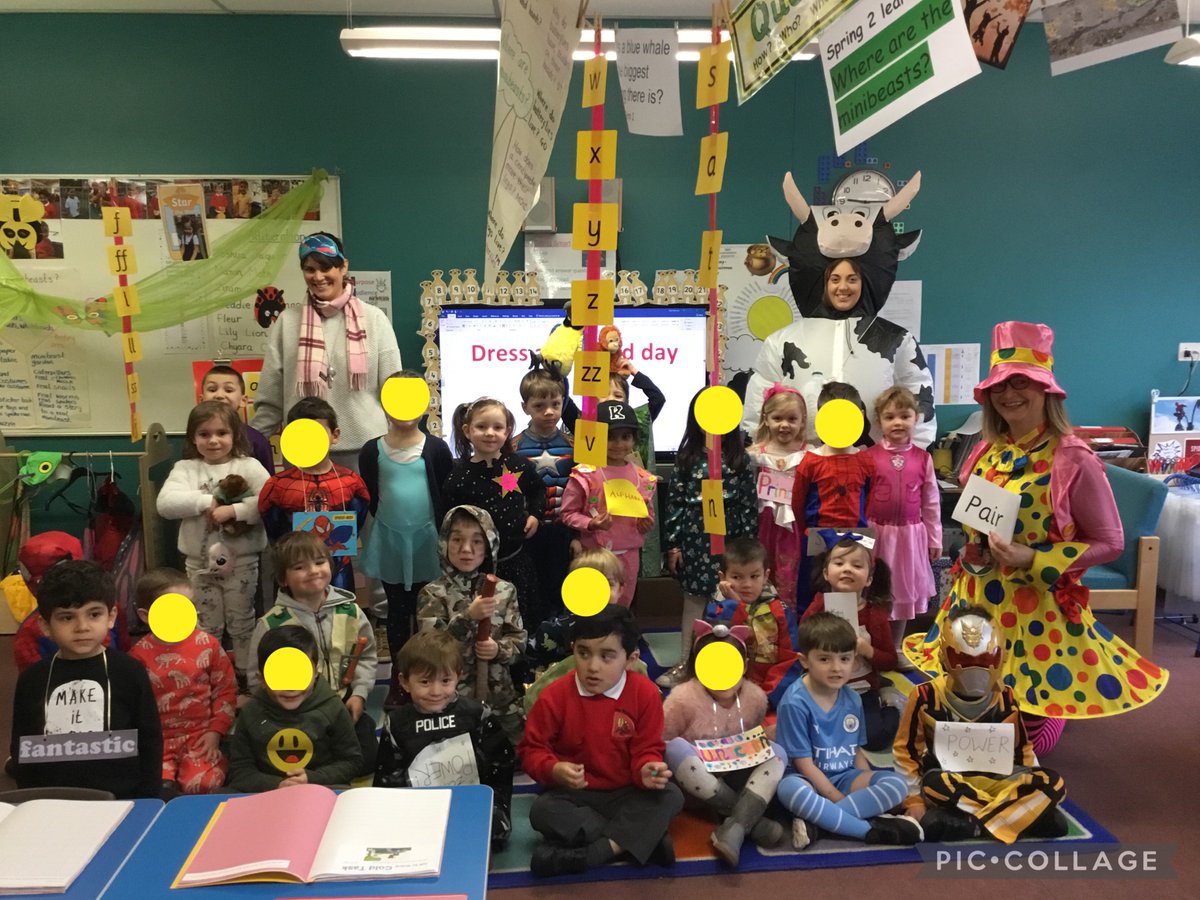 TheWilmAcad's tweet photo. EYFS have had so much fun celebrating ‘Dress as a word’ day, and #WorldBookDay. We enjoyed discussing our words. We also looked at Storybooks to find key words. The EYFS team are so impressed with all our FAB ‘I am…’ writing! #TheWilmAcadEnglish #TheWilmAcadRfP #TheWilmAcadEYFS https://t.co/MxGVcWv1ty