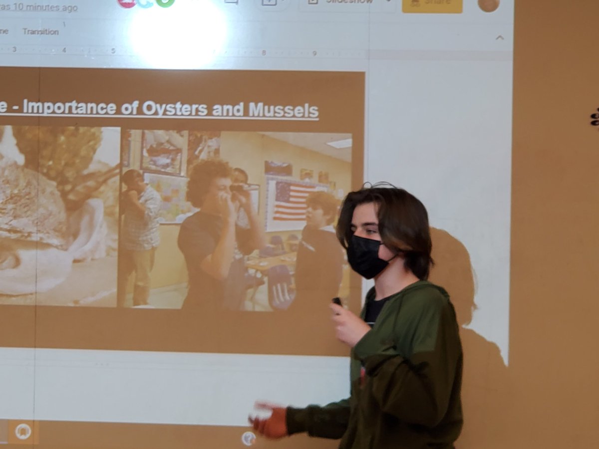 Mrs_Flee's tweet photo. We are recording a presentation to send to the state legislature about our Best in the Bay three year project with @VCURiceRivers . All three grade level participants have done a phenomenal job! 
#NKMSroars
@vcusoe 
@vcuenvs https://t.co/d5Yh4zq6mw