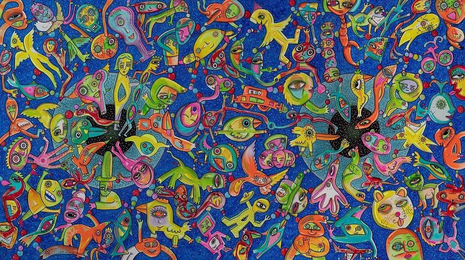 leonalva's tweet photo. Obra reciente 
200 x 115 cm mixta /arches https://t.co/LVQfeCdg9R