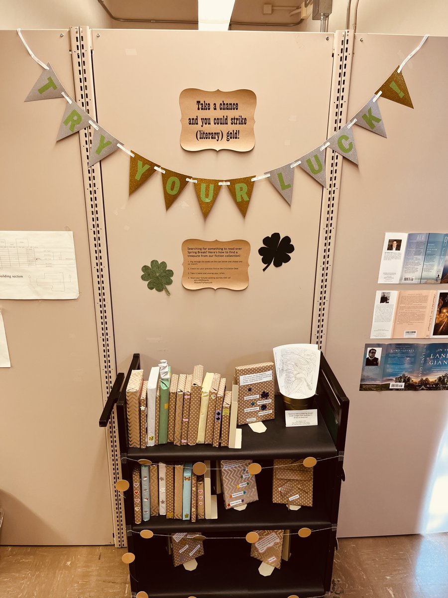 ILLINOISstacks's tweet photo. You may think the Stacks is full of heavy tomes for serious research🧐📚

...and you'd be right, but did you know that we also have new and exciting fiction?! Visit our Try Your Luck display at the Stacks entrance to strike literary gold!

#IllinoisLibrary #StacksTryYourLuck https://t.co/JUcRGtTf54