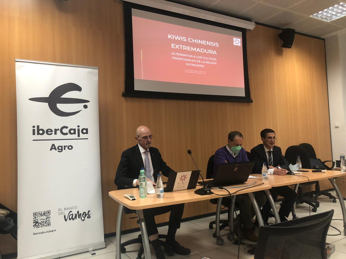 ibercaja's tweet photo. 🌿 Vamos con el sector #agro

📍 Participamos en #AgroexpoFeval, hasta mañana en Don Benito.

🥝 Firmamos un convenio de colaboración entre @ibercaja,  LandFruit y Fruit Growing Quality para la difusión e implantación del cultivo del #kiwi en Extremadura.

@AgroexpoFeval https://t.co/z70Lwa4aCl