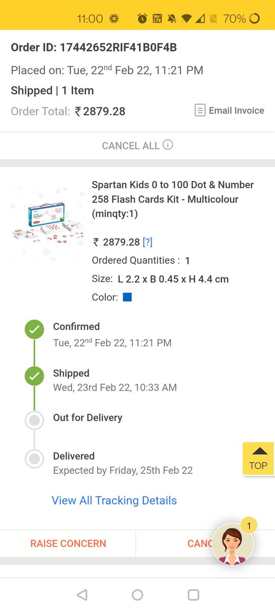 ur_graphologist's tweet photo. @XpressBees_IN These are the details of my oder. Order ID is 17442652RIF41B0F4B https://t.co/KDrdZVGlBj