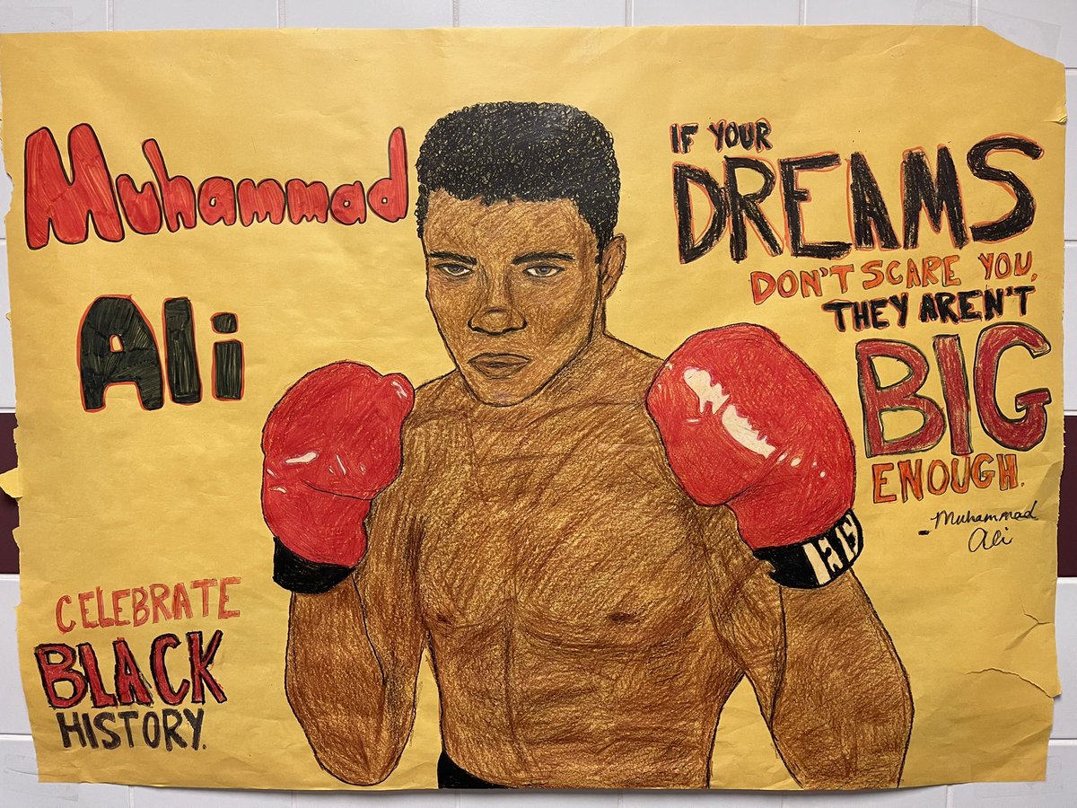 Princeton High School hosted a wall decorating contest for Black History Month. The life skills program took top honors with their Olympics wall, followed by the journalism Pride Time honoring Muhammad Ali.